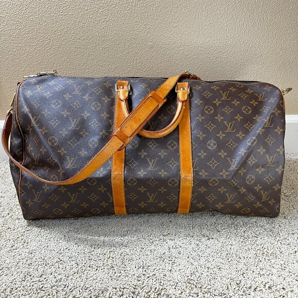 Louis Vuitton Monogram Keepall Bandouliere 55 Boston Bag - Picture 1 of 13